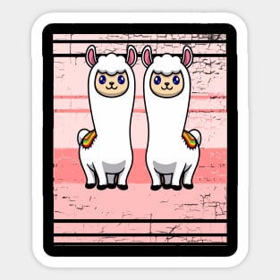 Pink Llama Alpaca Sticker